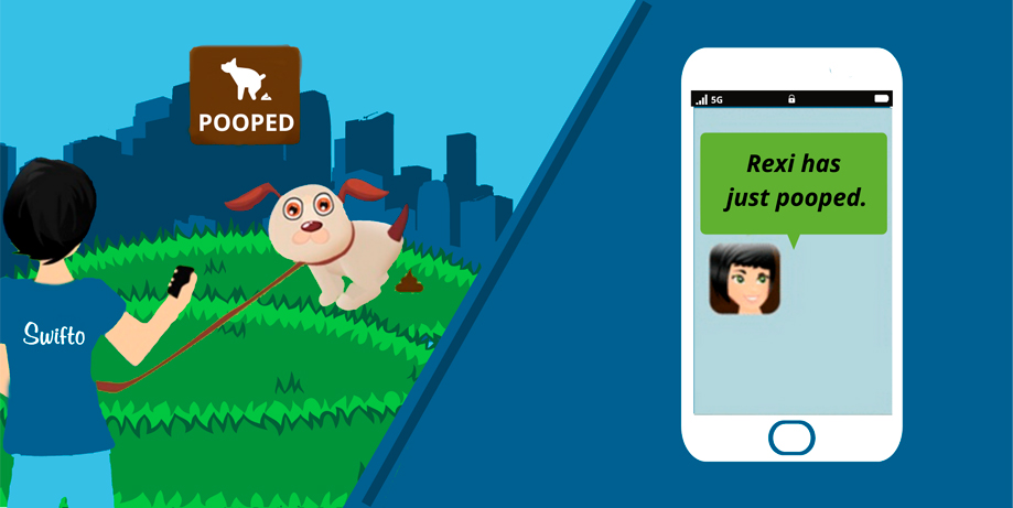 GPS app updates and notifications about walk/visits